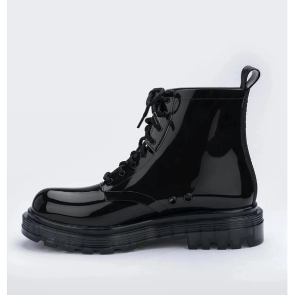 Melissa Unisex Adult Black Classic Jelly Coturno Combat Style Boots Size 5 NIB - Picture 4 of 12
